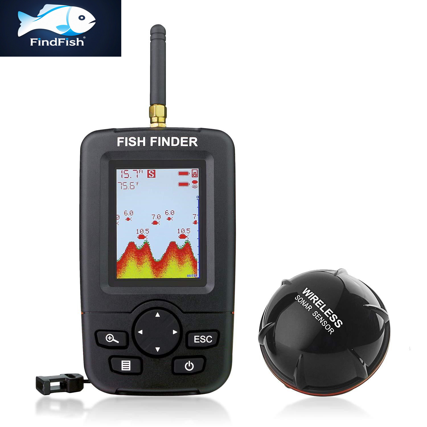 Fishing Equipment In English - 100M Tragbare Sonar Fisch Finder Angeln