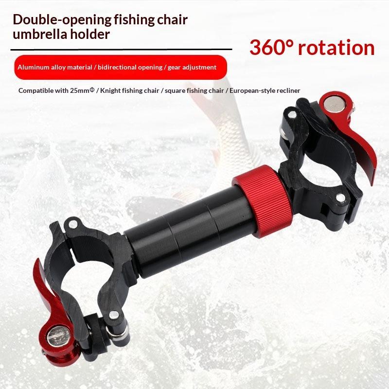 Fishing Equipment Jet - Angelstuhl-Schirmhalter aus Aluminiumlegierung, drehbar, verstellbarer Halterungsständer